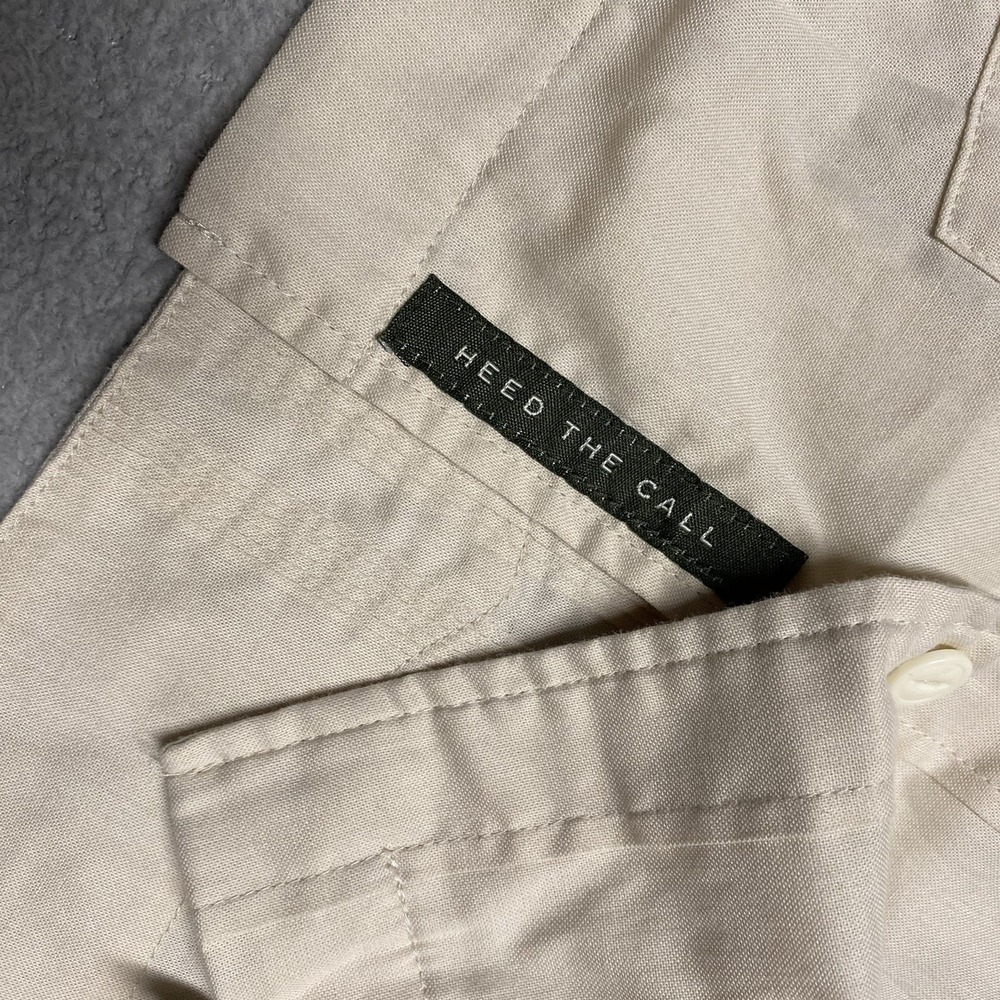 Howler Bros Guayabera Shirt Mens Large Beige Embroidered South Western Hermanos - Picture 5 of 11